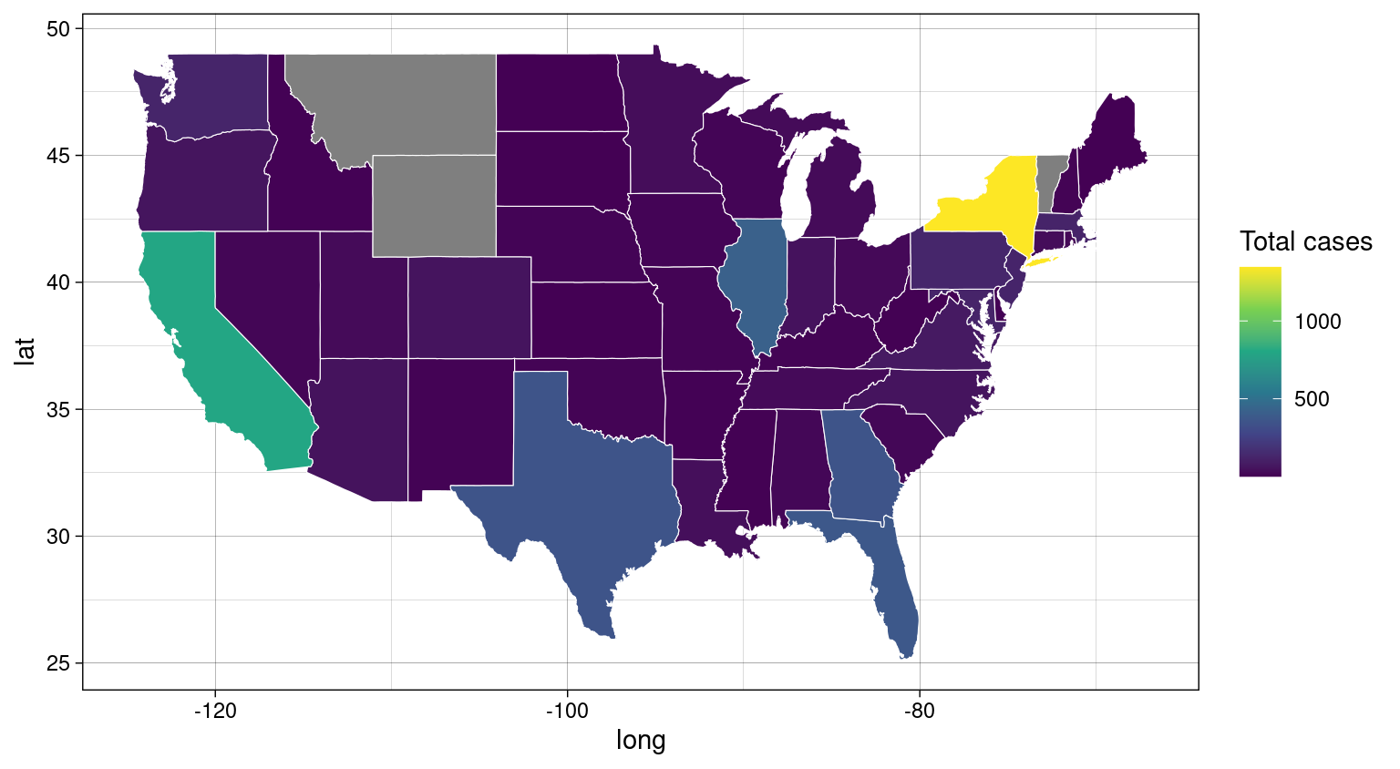 US case map on July 29th 2022